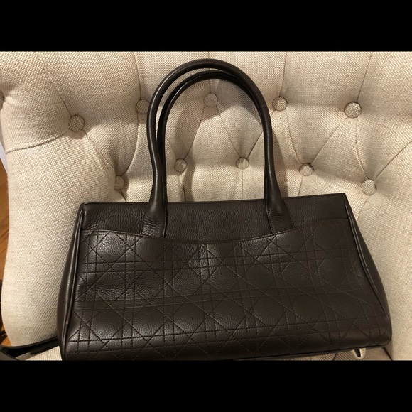 Dior Brown Leather Vintage Handbag - Picture 4 of 12